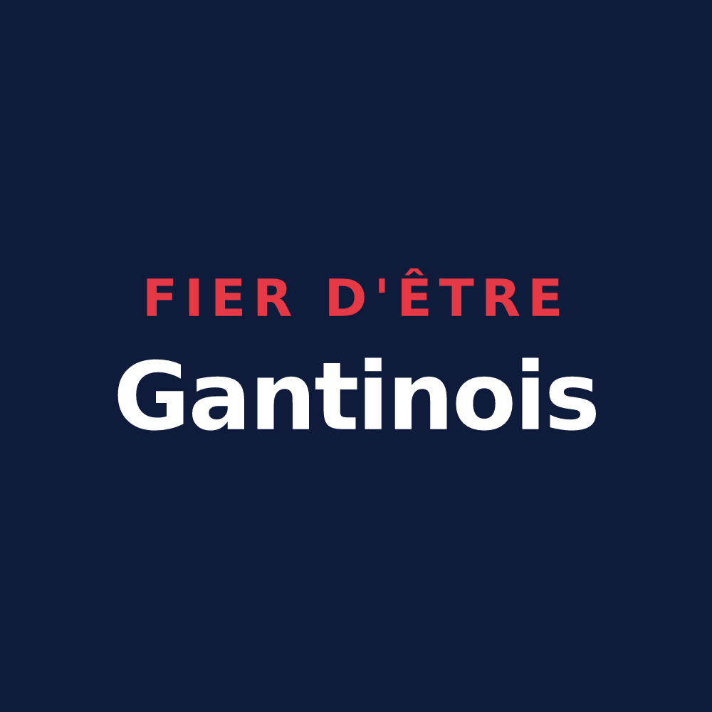 T-shirt « Fier d'être Gantinois » — design pour Ganties