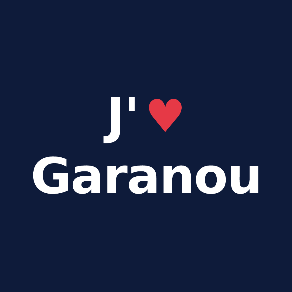 T-shirt personnalisé Garanou — design J'aime Garanou