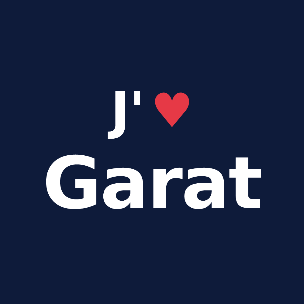 T-shirt personnalisé Garat — design J'aime Garat