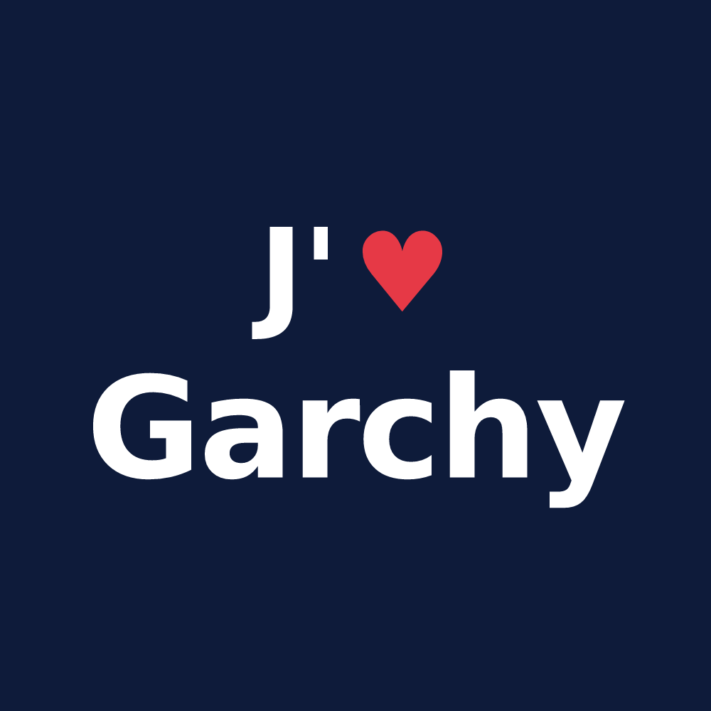 T-shirt personnalisé Garchy — design J'aime Garchy