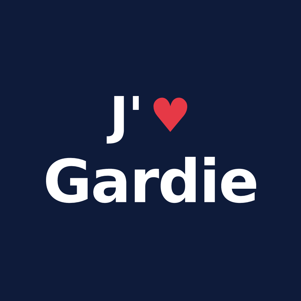 T-shirt personnalisé Gardie — design J'aime Gardie