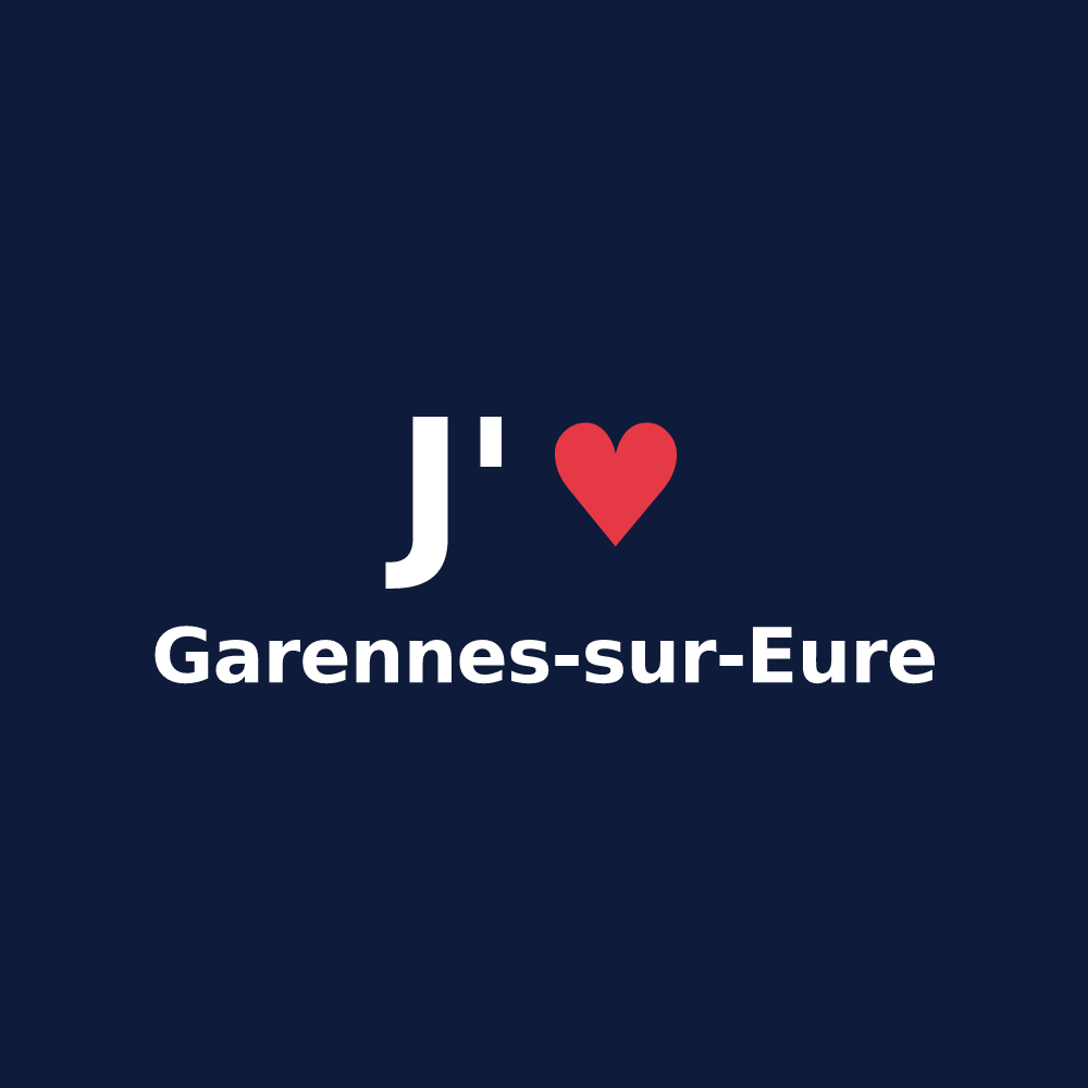 T-shirt personnalisé Garennes-sur-Eure — design J'aime Garennes-sur-Eure