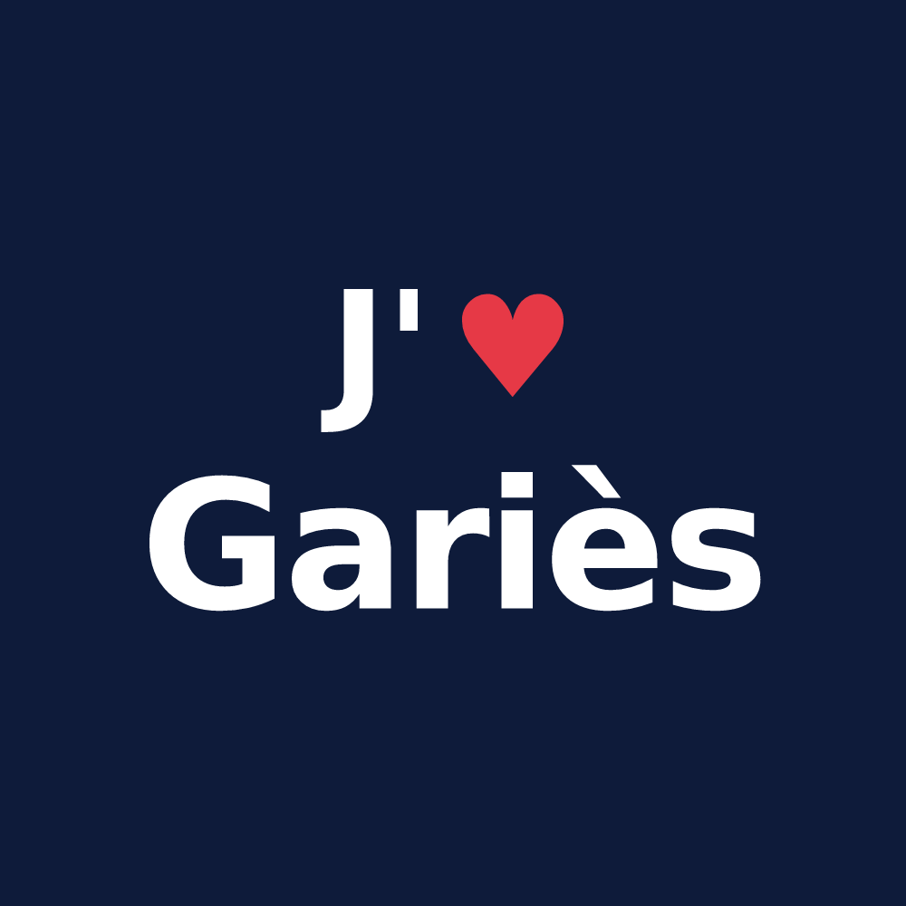 T-shirt personnalisé Gariès — design J'aime Gariès