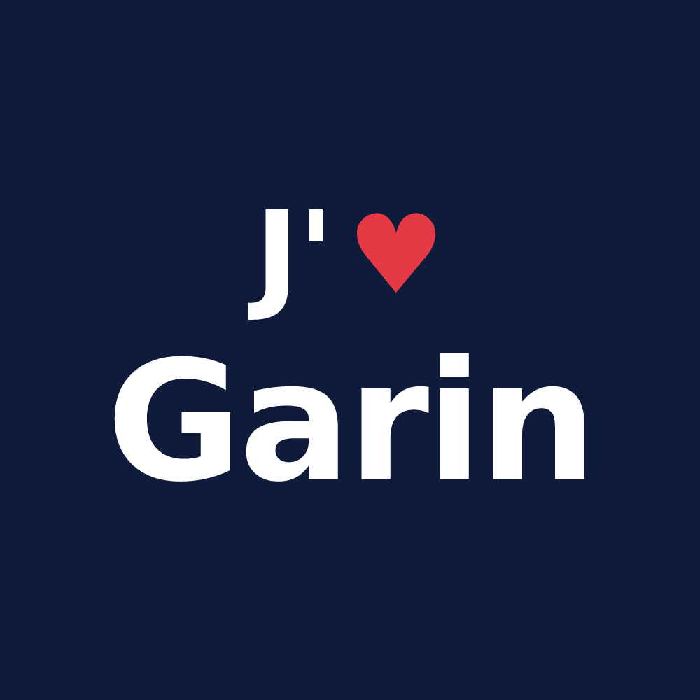 T-shirt personnalisé Garin — design J'aime Garin