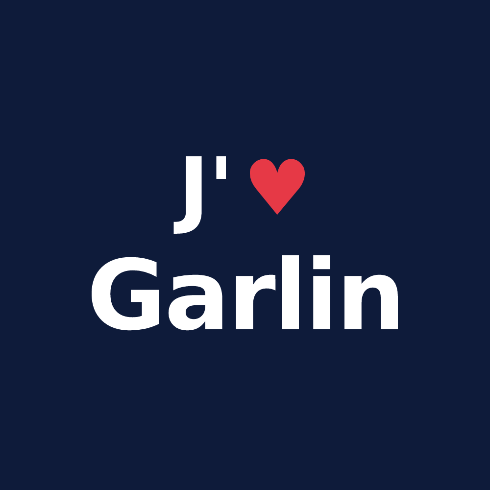 T-shirt personnalisé Garlin — design J'aime Garlin