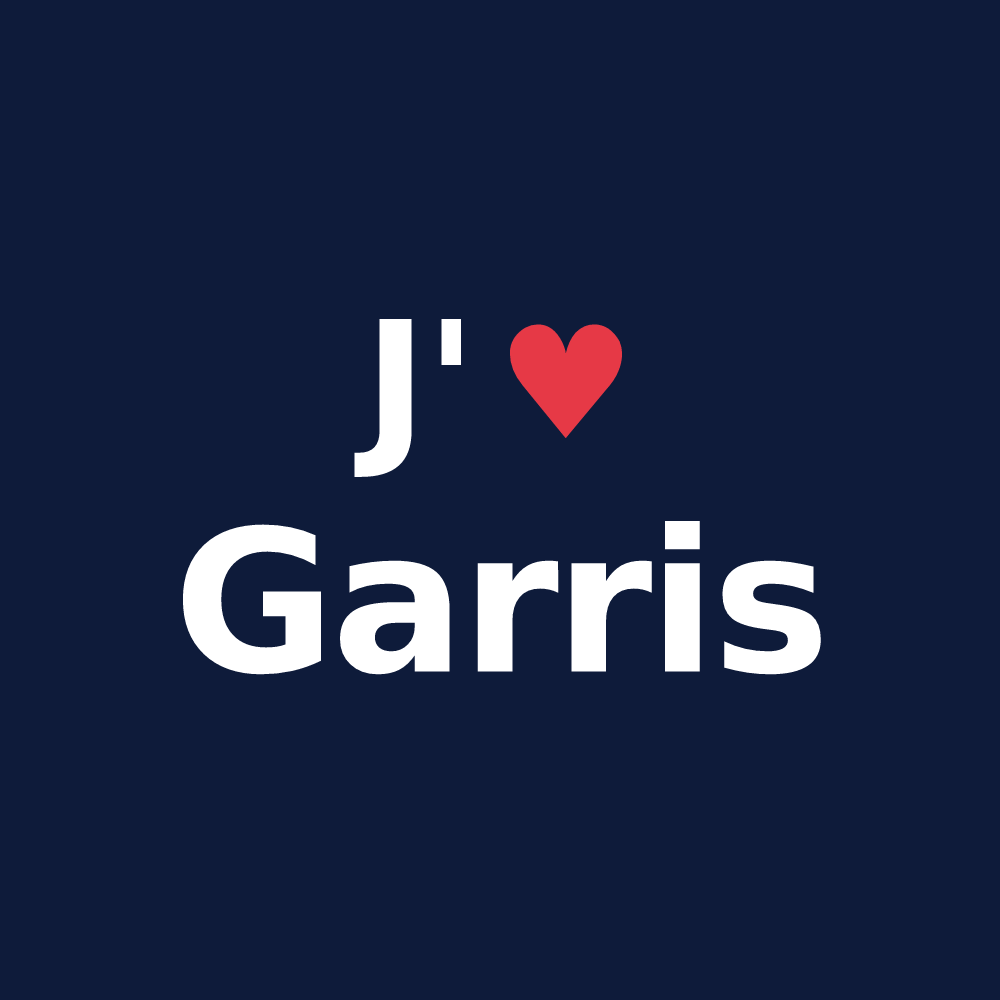 T-shirt personnalisé Garris — design J'aime Garris