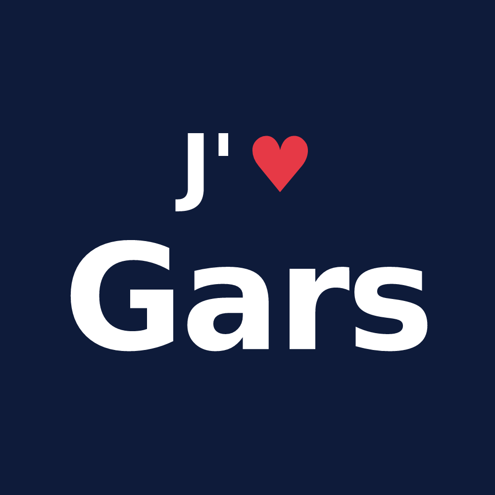 T-shirt personnalisé Gars — design J'aime Gars