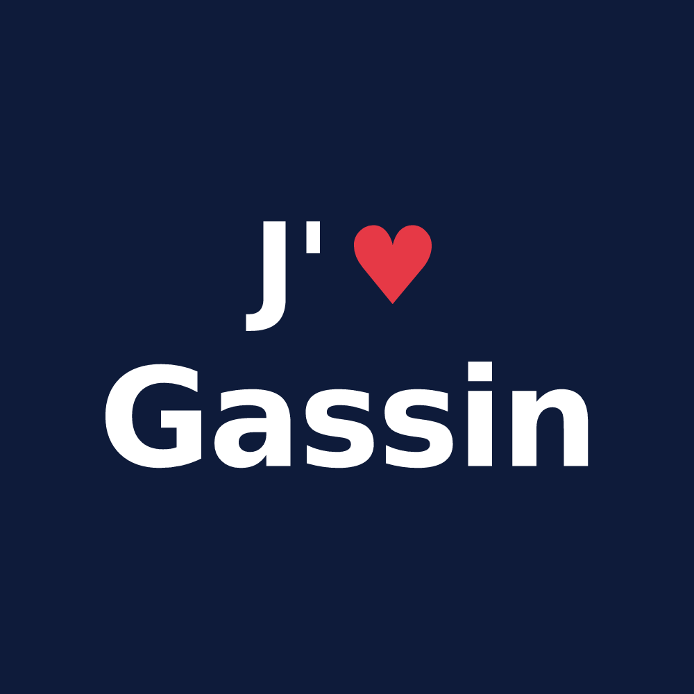 T-shirt personnalisé Gassin — design J'aime Gassin