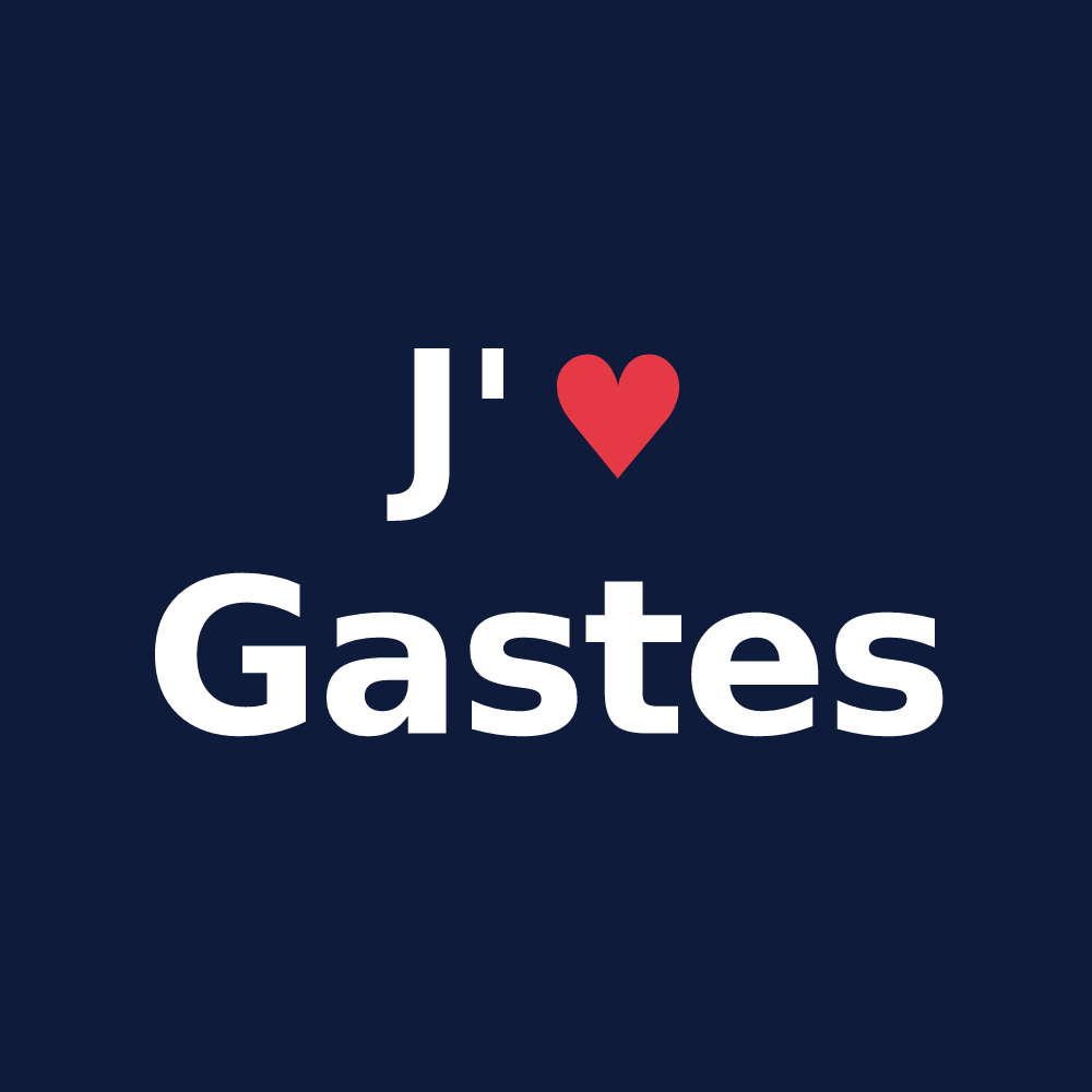 T-shirt personnalisé Gastes — design J'aime Gastes