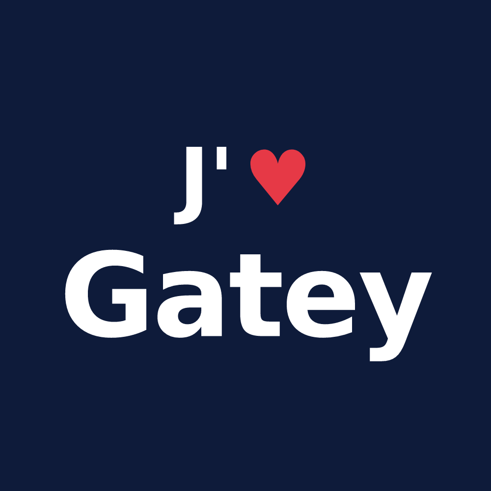 T-shirt personnalisé Gatey — design J'aime Gatey