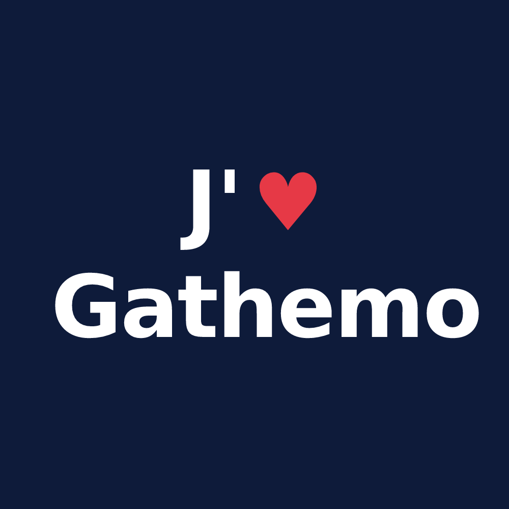 T-shirt personnalisé Gathemo — design J'aime Gathemo