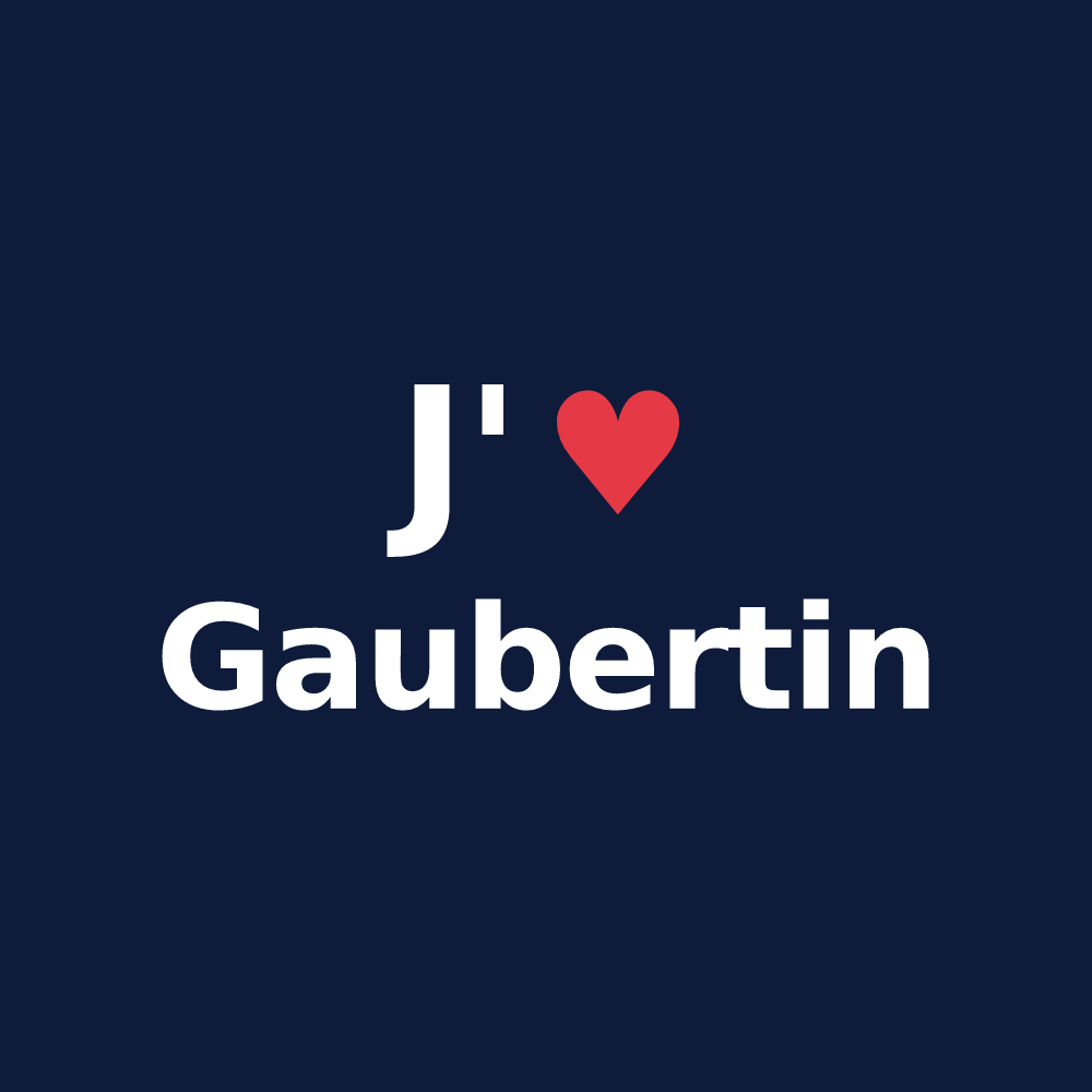 T-shirt personnalisé Gaubertin — design J'aime Gaubertin