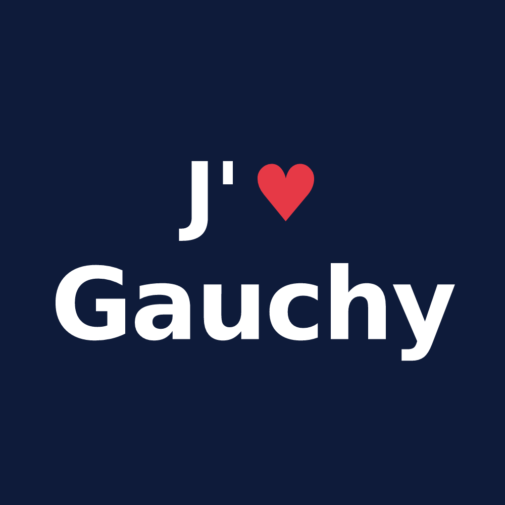 T-shirt personnalisé Gauchy — design J'aime Gauchy