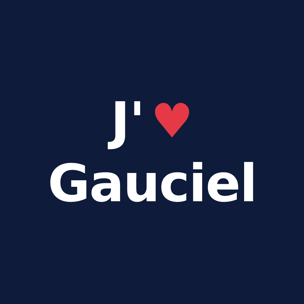 T-shirt personnalisé Gauciel — design J'aime Gauciel