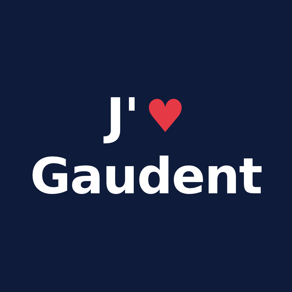 T-shirt personnalisé Gaudent — design J'aime Gaudent