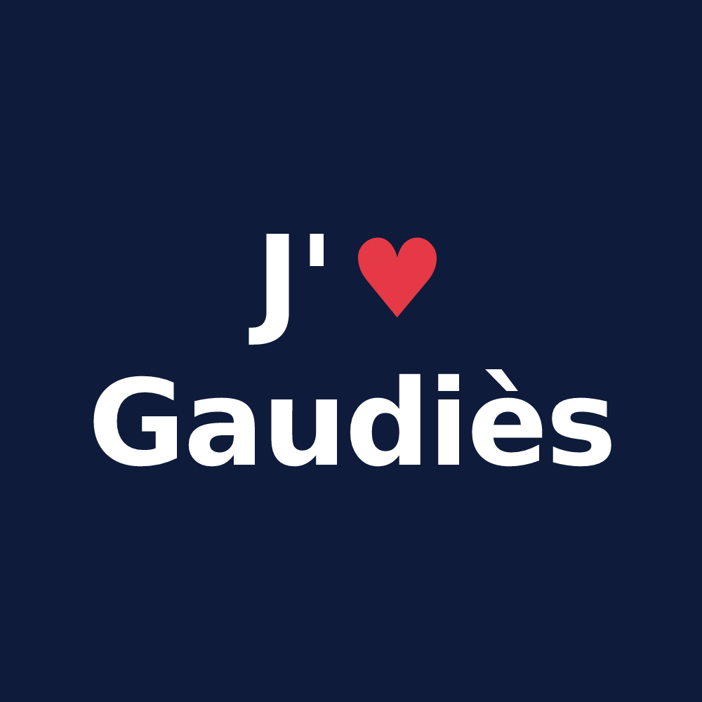 T-shirt personnalisé Gaudiès — design J'aime Gaudiès