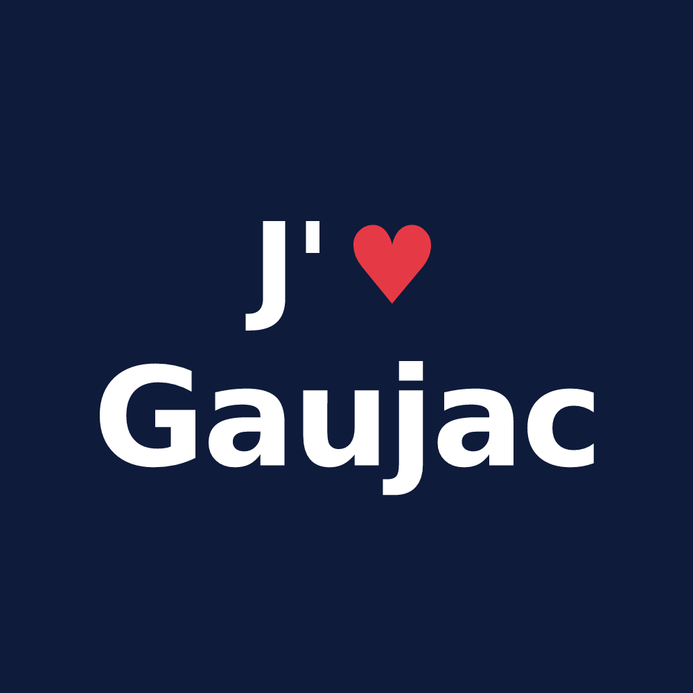 T-shirt personnalisé Gaujac — design J'aime Gaujac