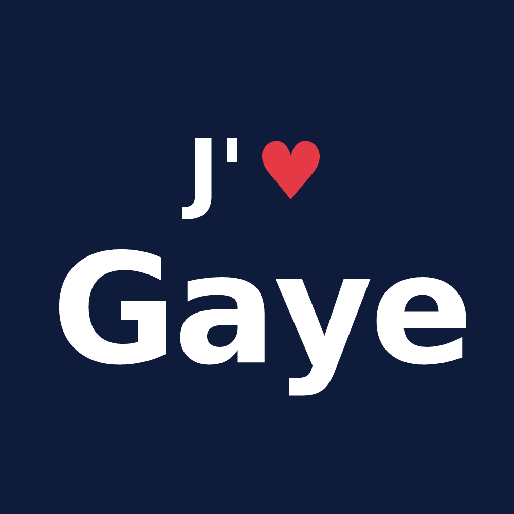 T-shirt personnalisé Gaye — design J'aime Gaye