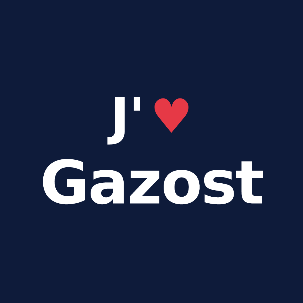 T-shirt personnalisé Gazost — design J'aime Gazost