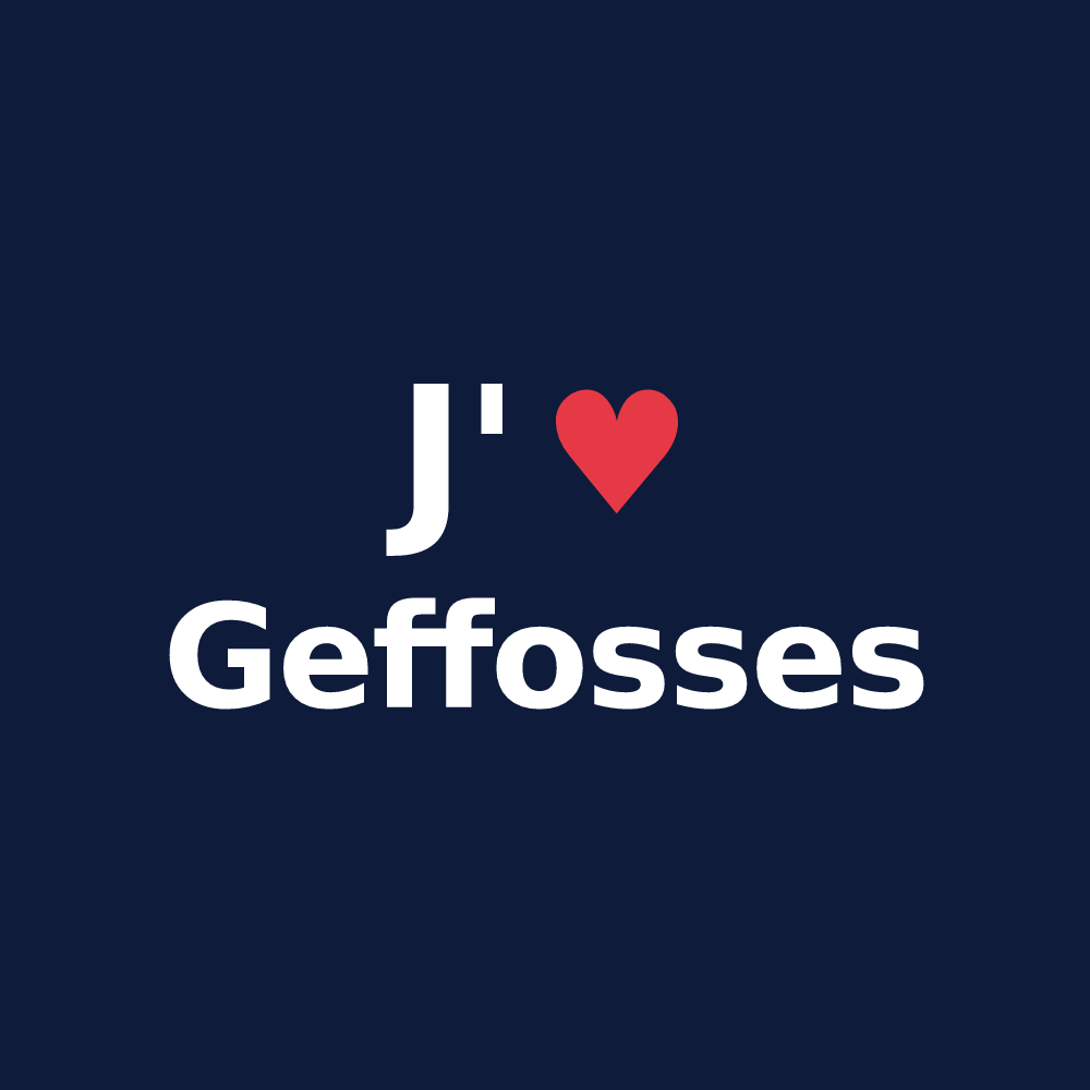 T-shirt personnalisé Geffosses — design J'aime Geffosses