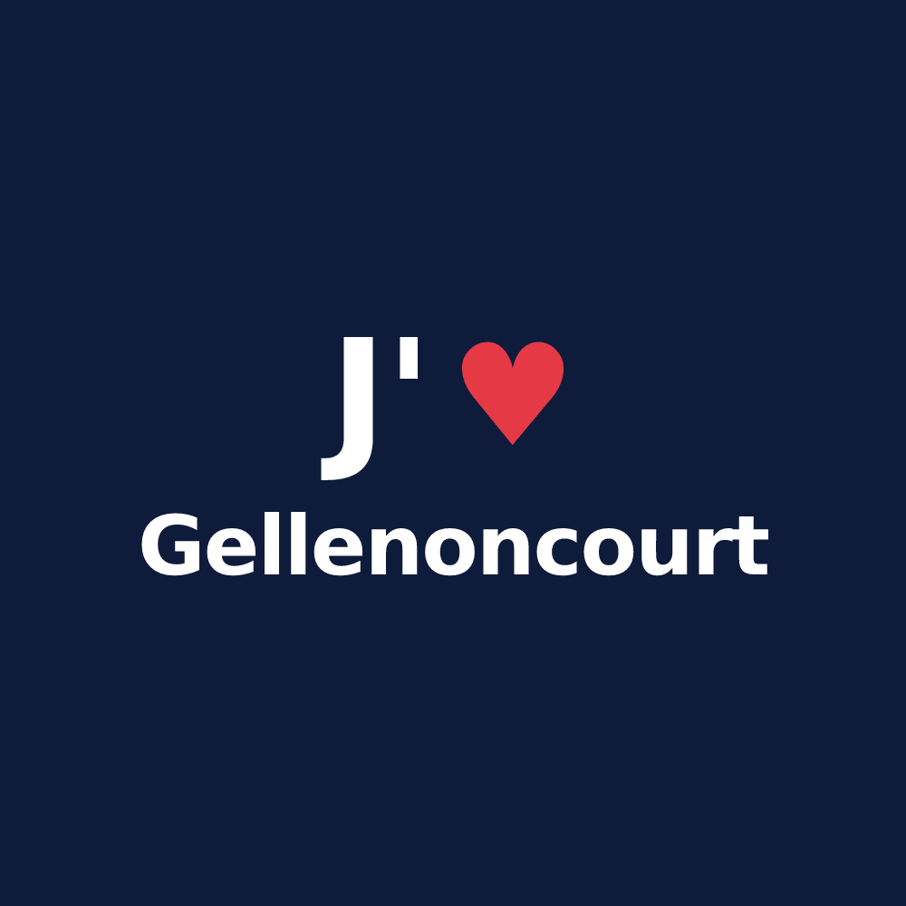 T-shirt personnalisé Gellenoncourt — design J'aime Gellenoncourt