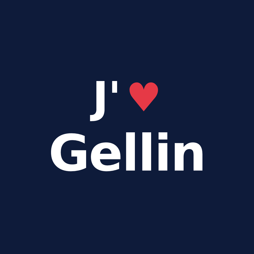 T-shirt personnalisé Gellin — design J'aime Gellin