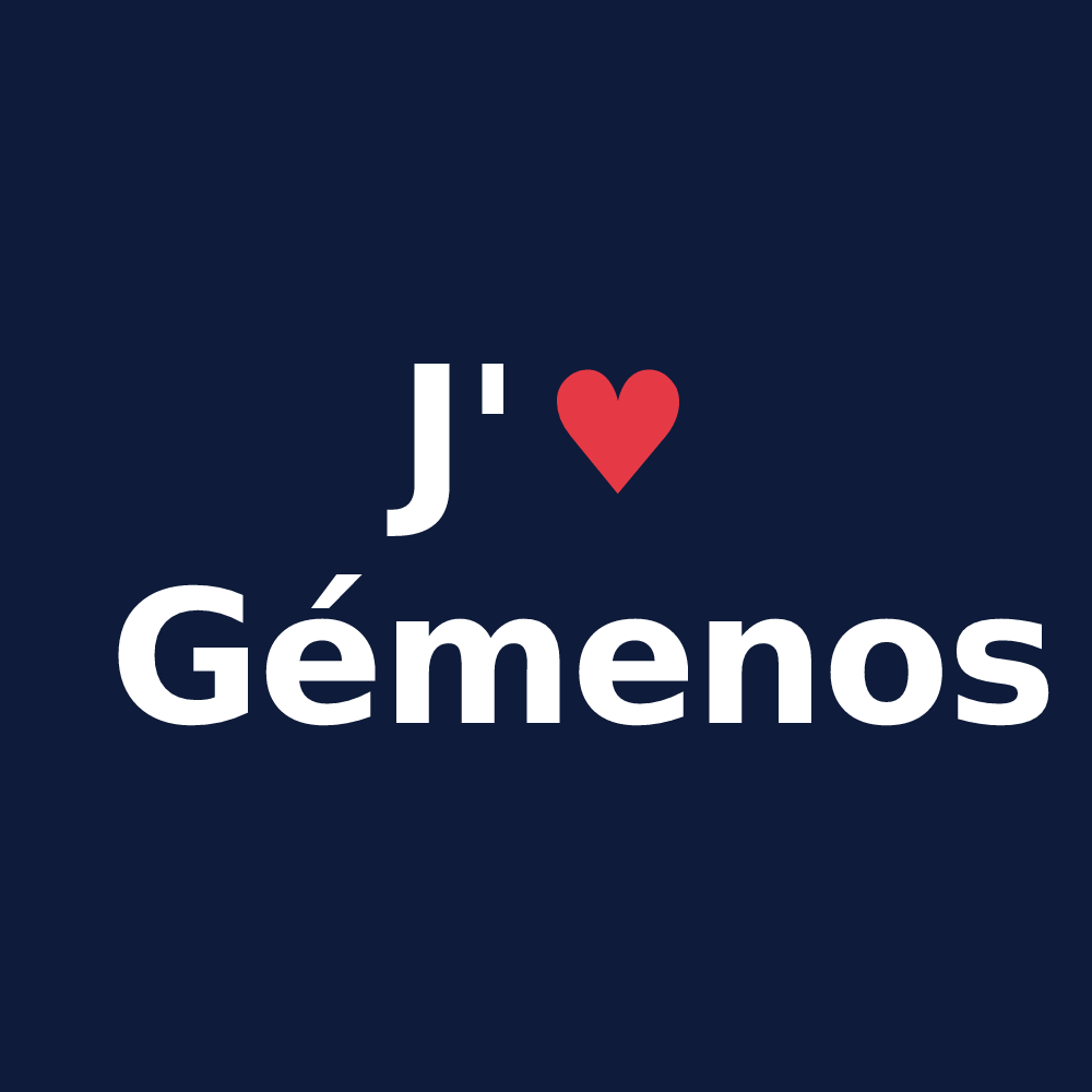 T-shirt personnalisé Gémenos — design J'aime Gémenos