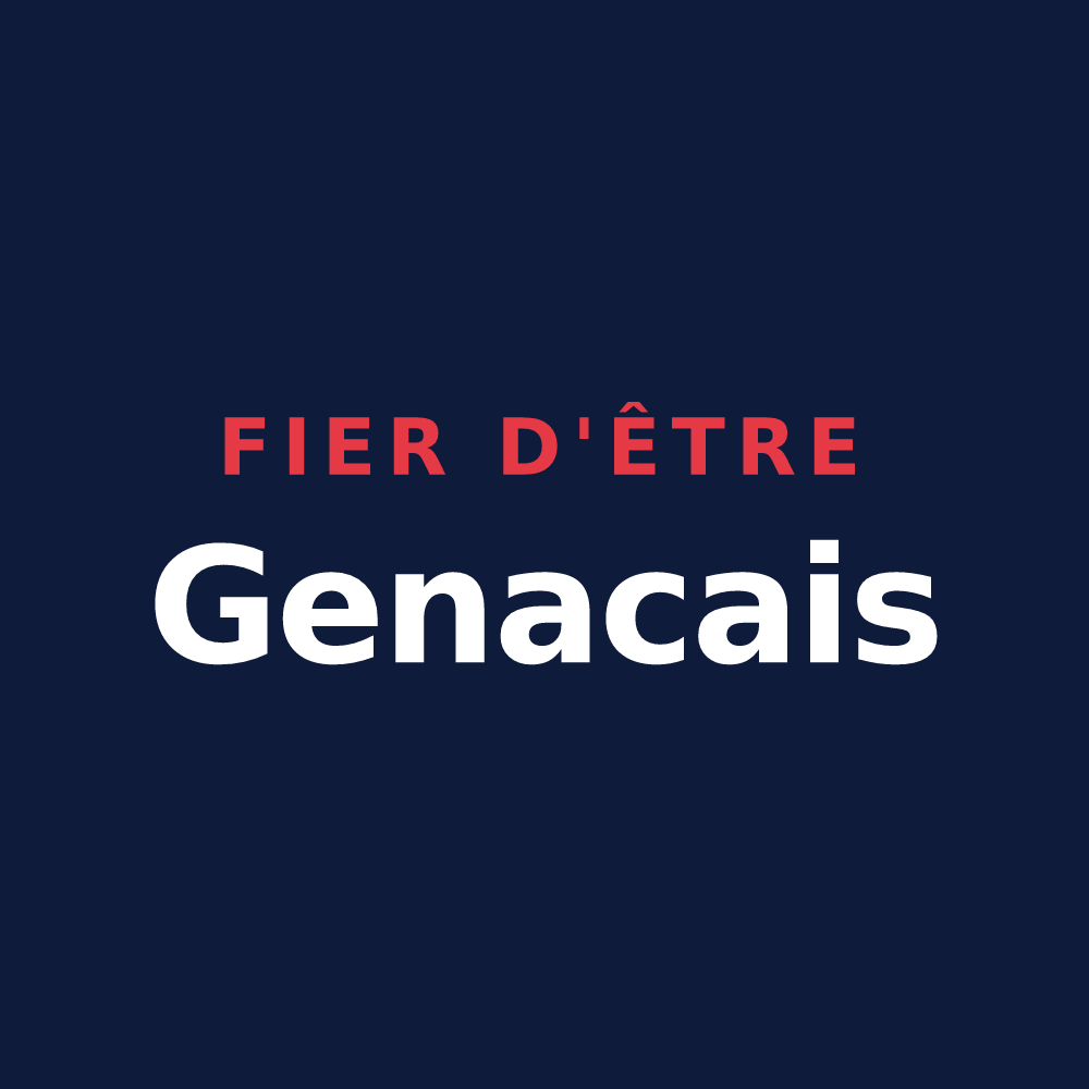 T-shirt « Fier d'être Genacais » — design pour Genac-Bignac