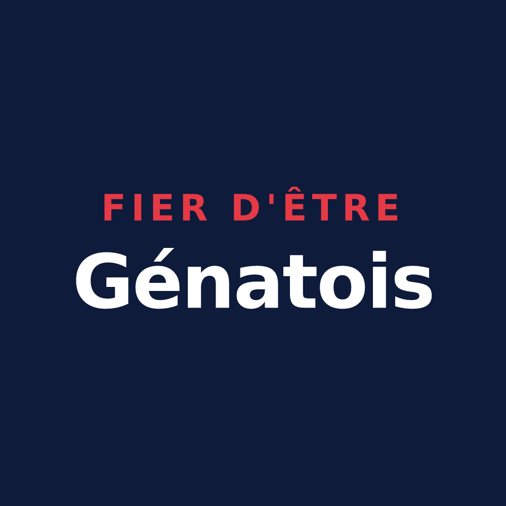 T-shirt « Fier d'être Génatois » — design pour Génat