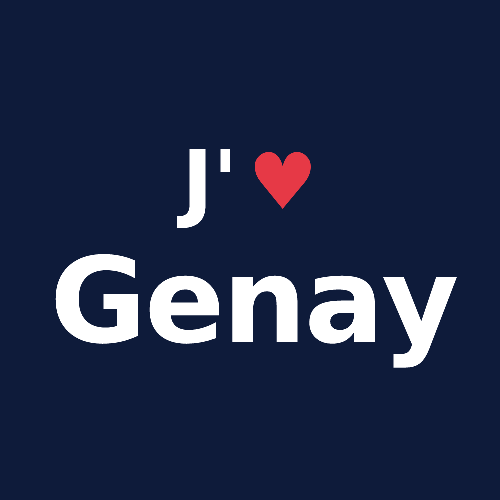 T-shirt personnalisé Genay — design J'aime Genay