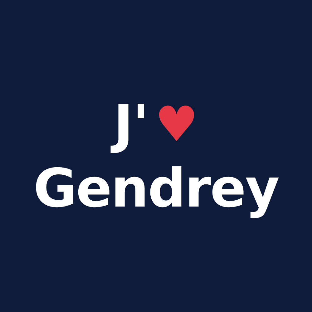 T-shirt personnalisé Gendrey — design J'aime Gendrey