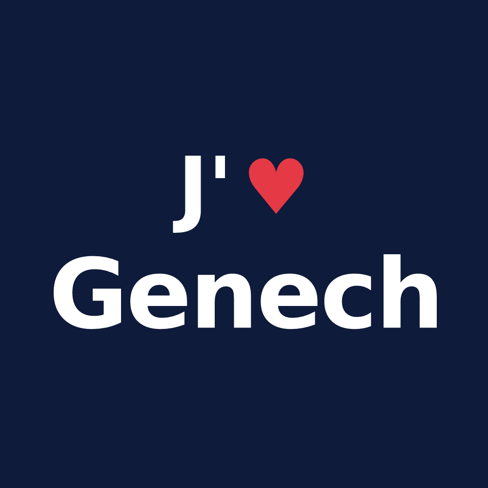 T-shirt personnalisé Genech — design J'aime Genech