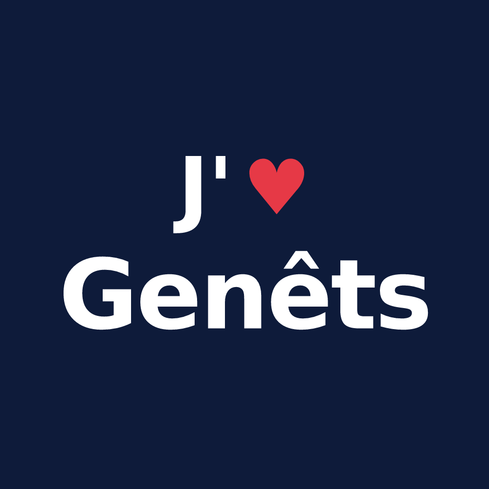 T-shirt personnalisé Genêts — design J'aime Genêts
