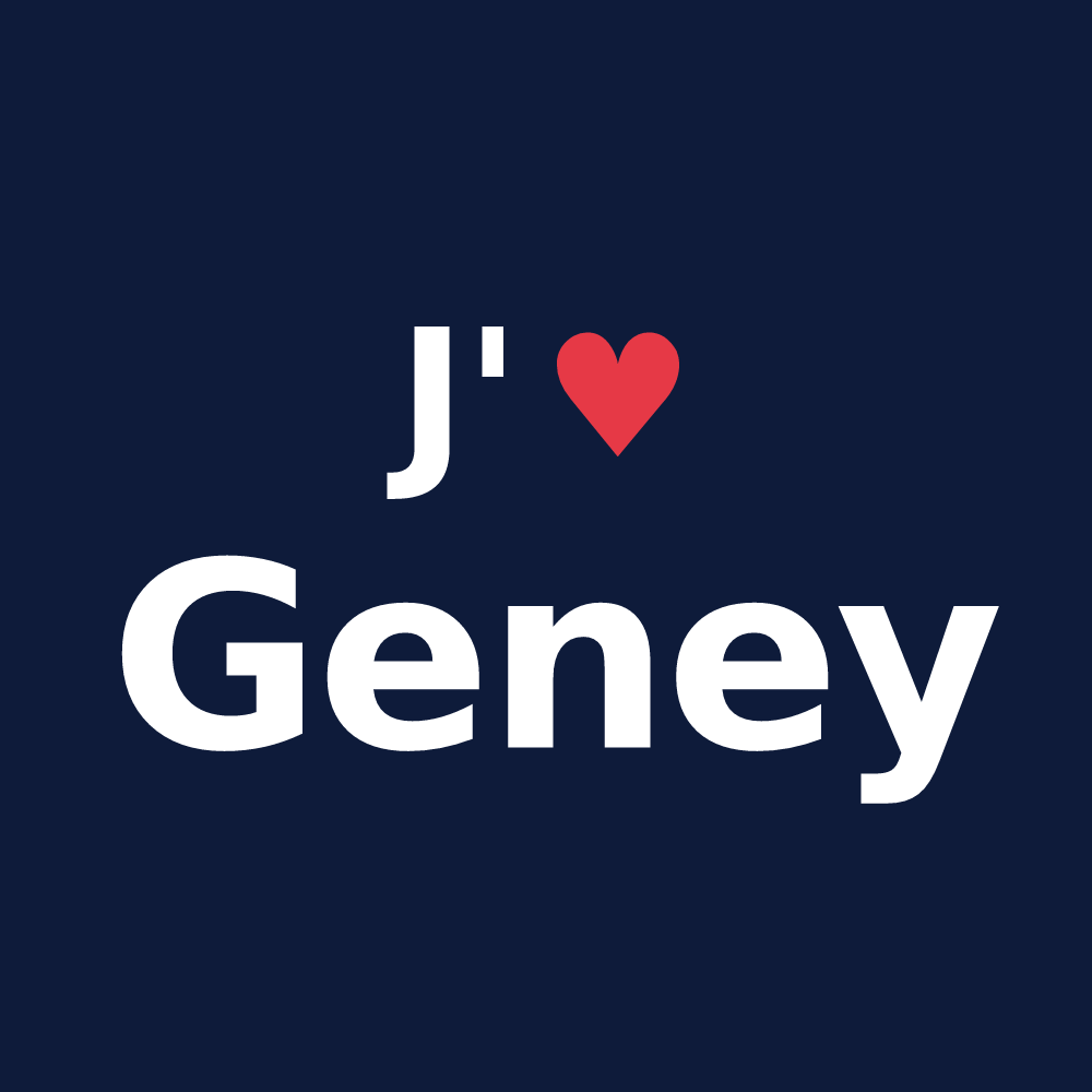 T-shirt personnalisé Geney — design J'aime Geney
