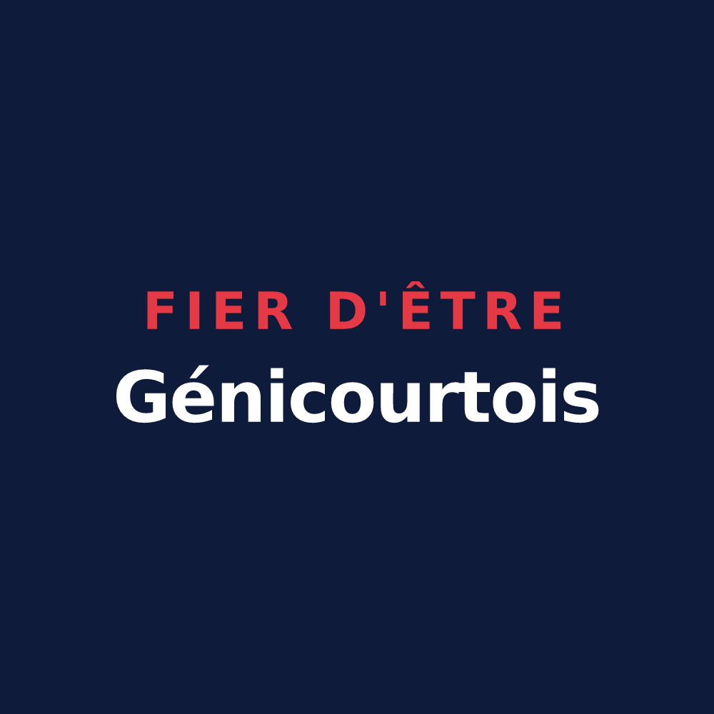 T-shirt « Fier d'être Génicourtois » — design pour Génicourt