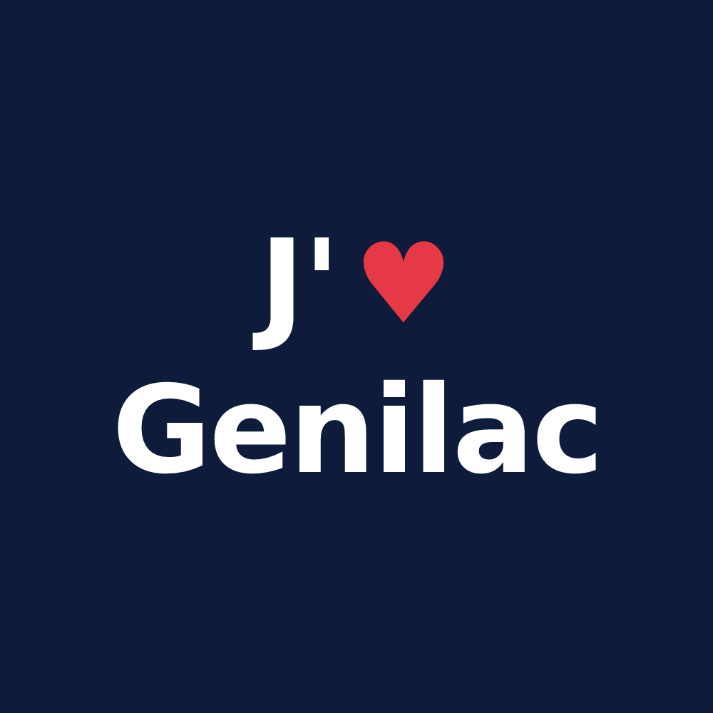 T-shirt personnalisé Genilac — design J'aime Genilac