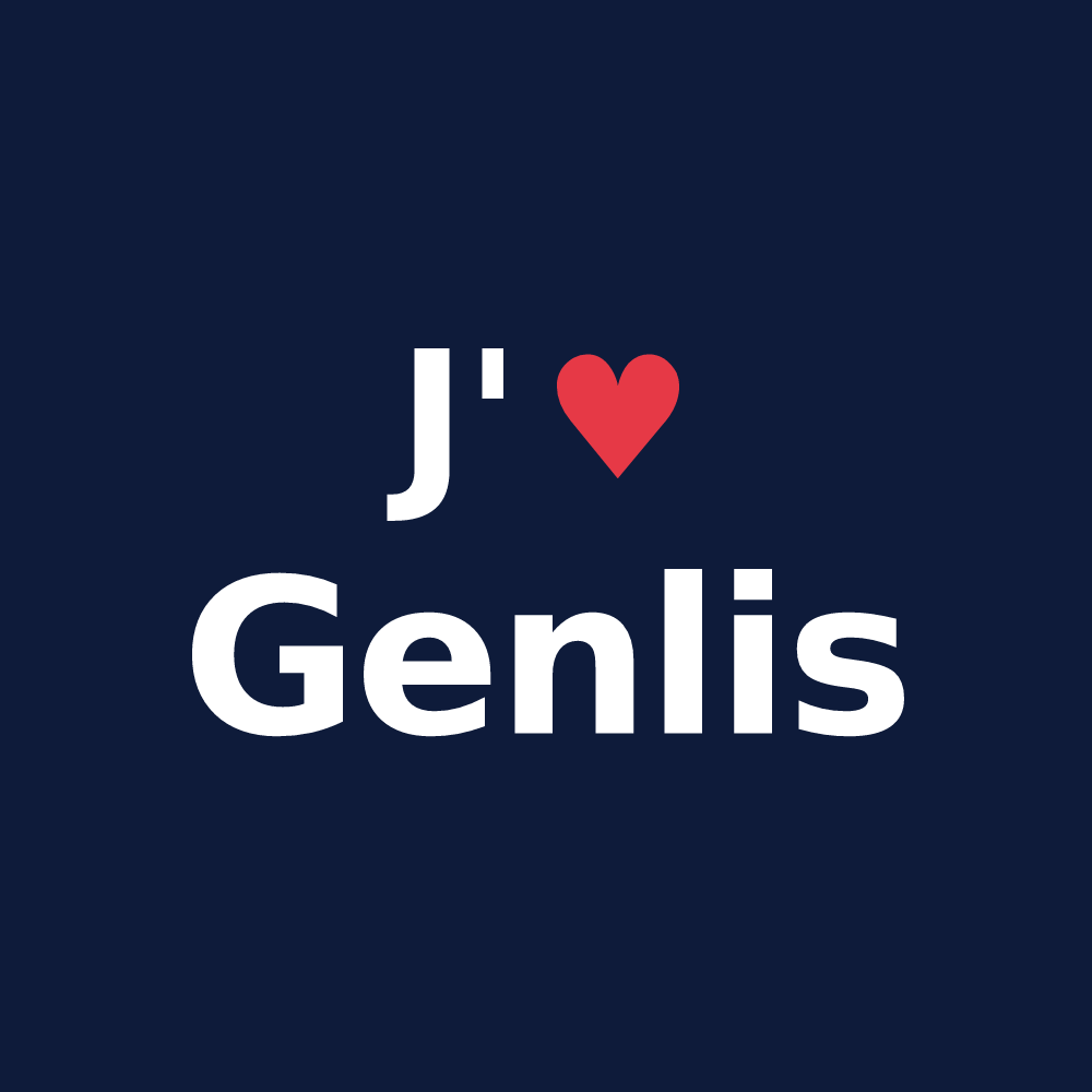 T-shirt personnalisé Genlis — design J'aime Genlis