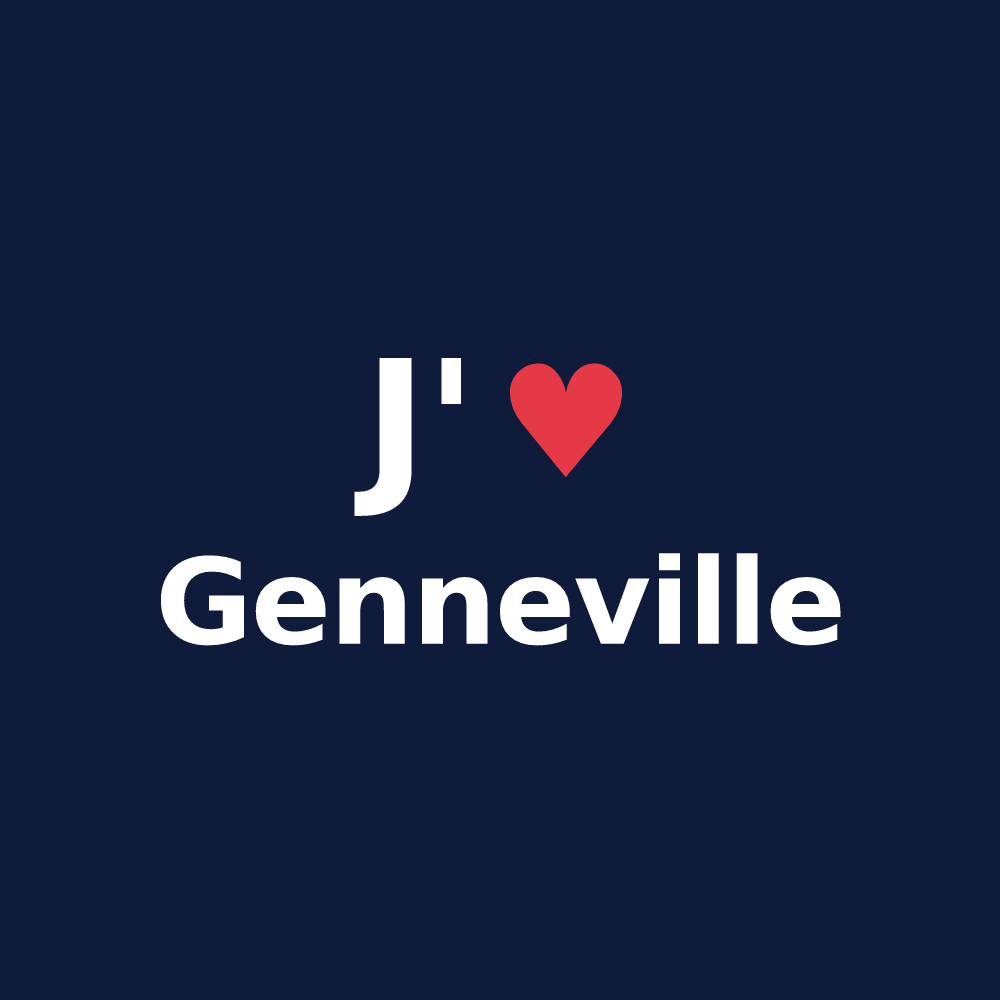 T-shirt personnalisé Genneville — design J'aime Genneville