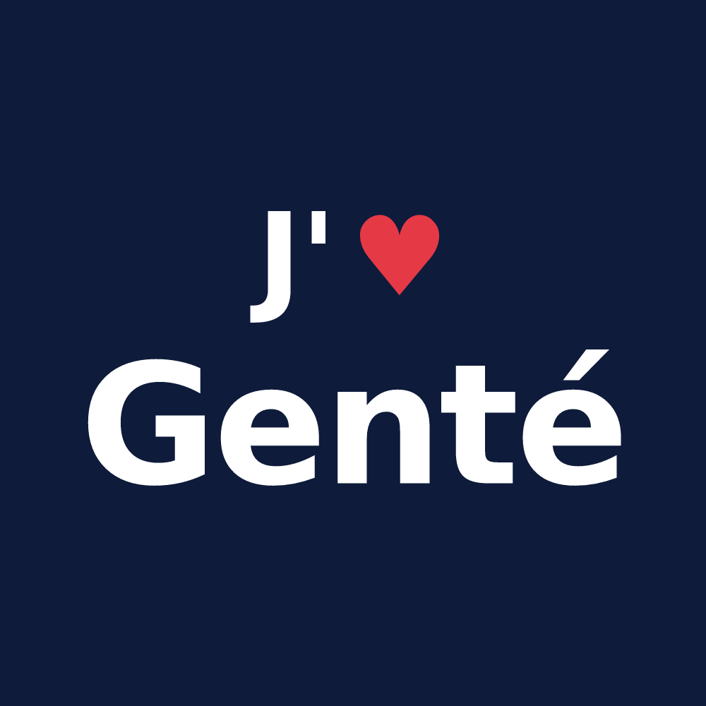 T-shirt personnalisé Genté — design J'aime Genté