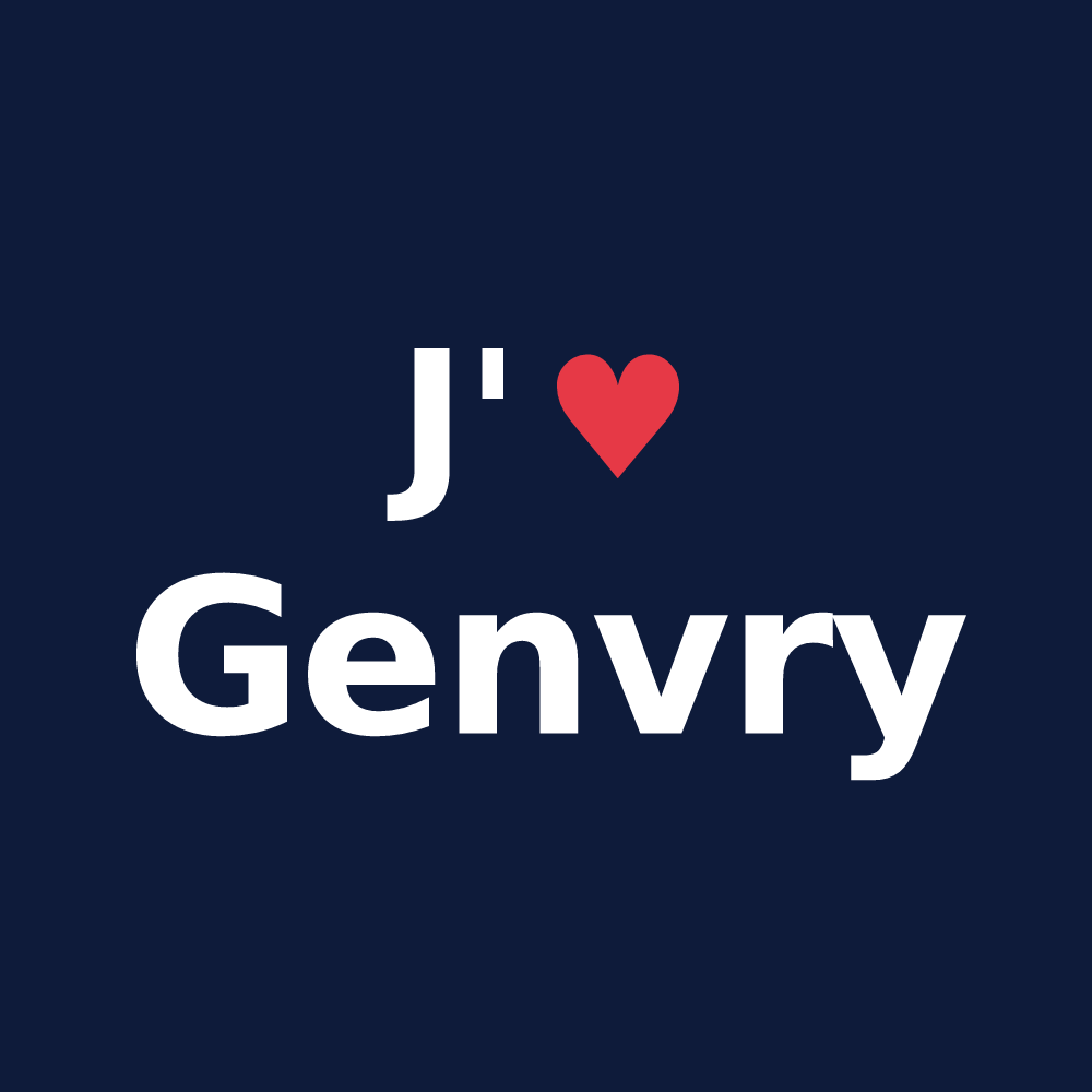 T-shirt personnalisé Genvry — design J'aime Genvry