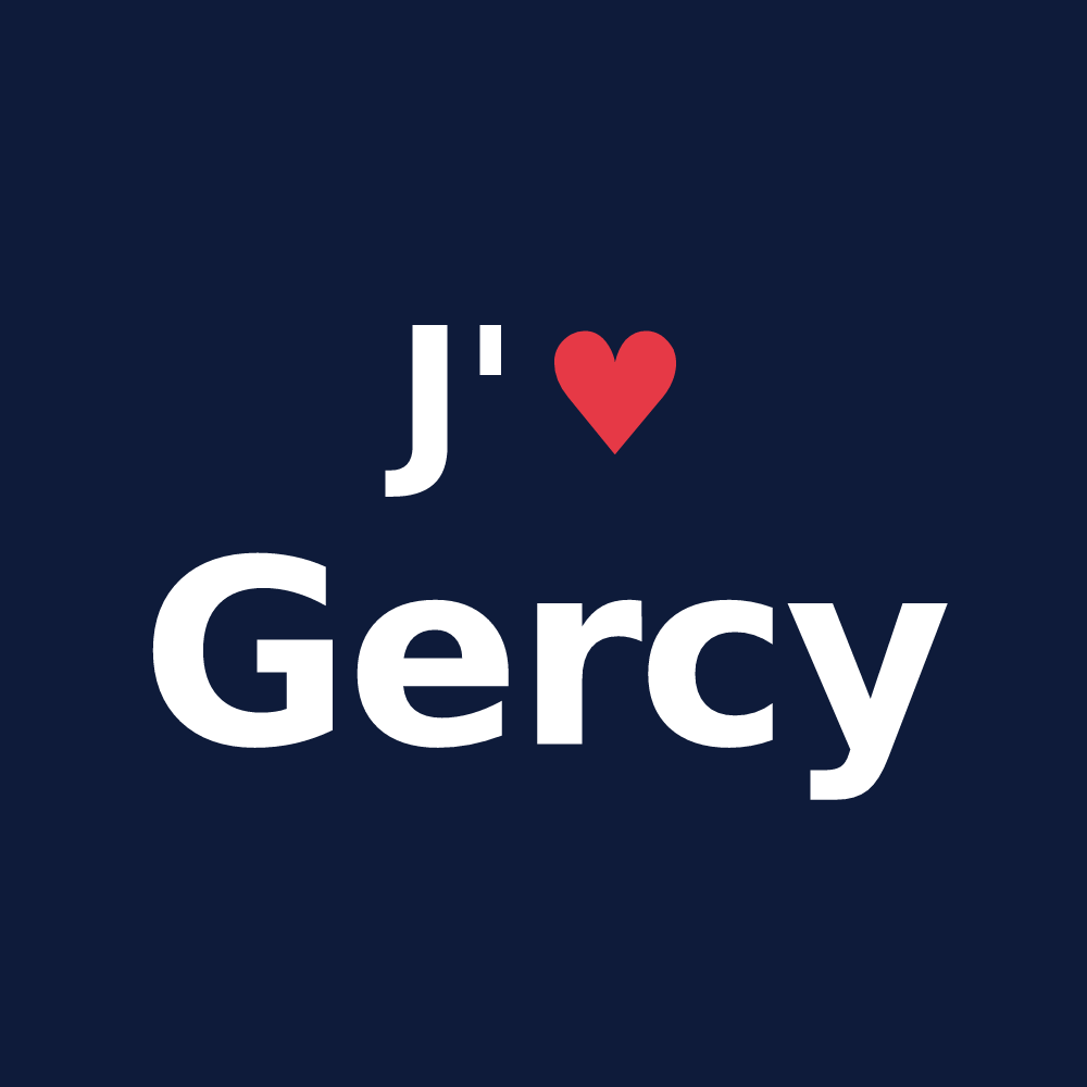T-shirt personnalisé Gercy — design J'aime Gercy