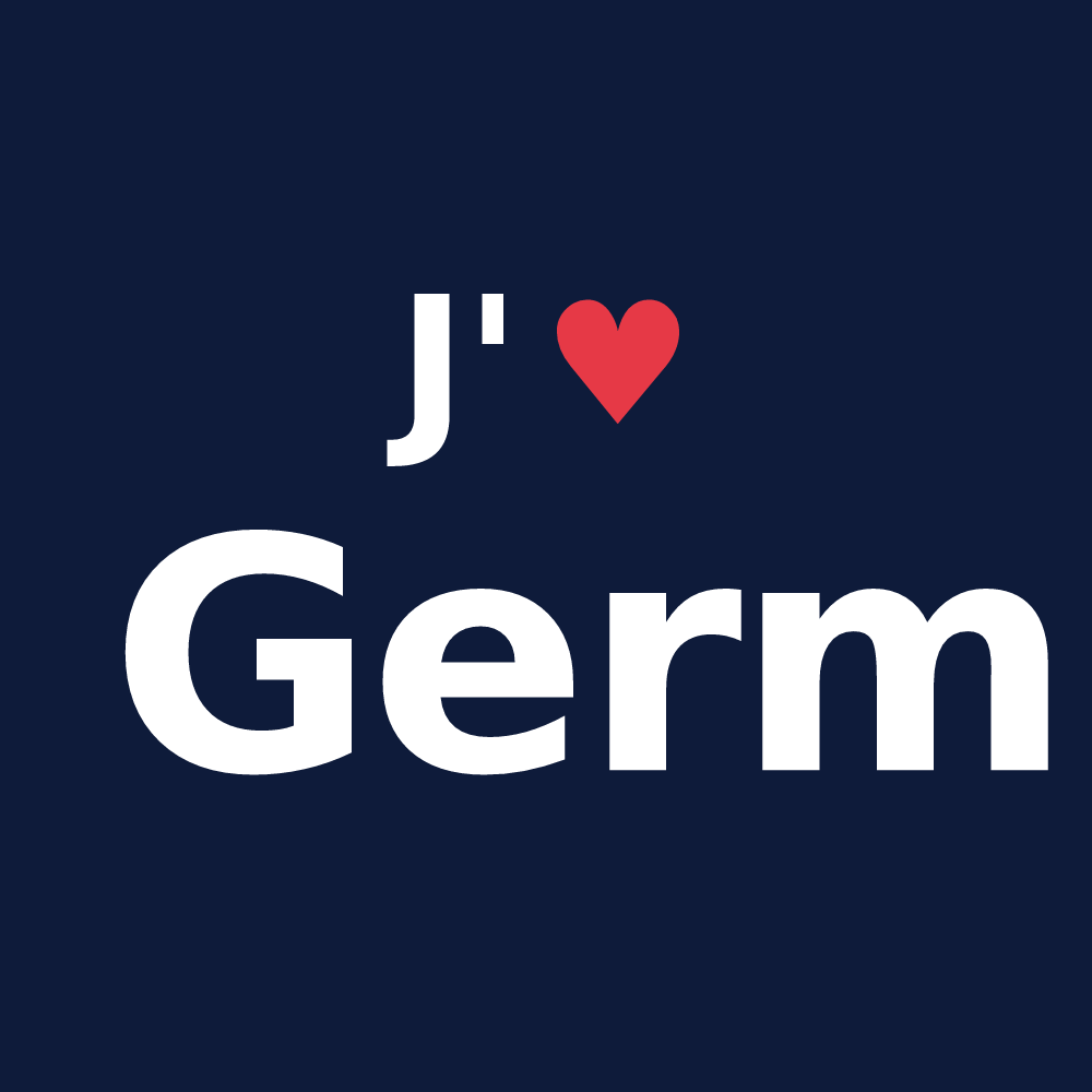 T-shirt personnalisé Germ — design « J'aime Germ » imprimé sur le t-shirt