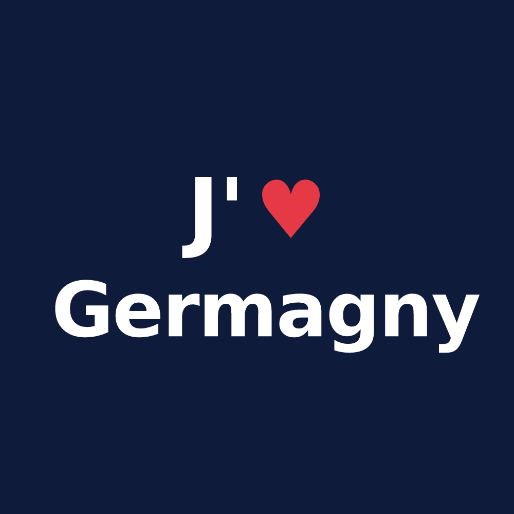 T-shirt personnalisé Germagny — design « J'aime Germagny » imprimé sur le t-shirt