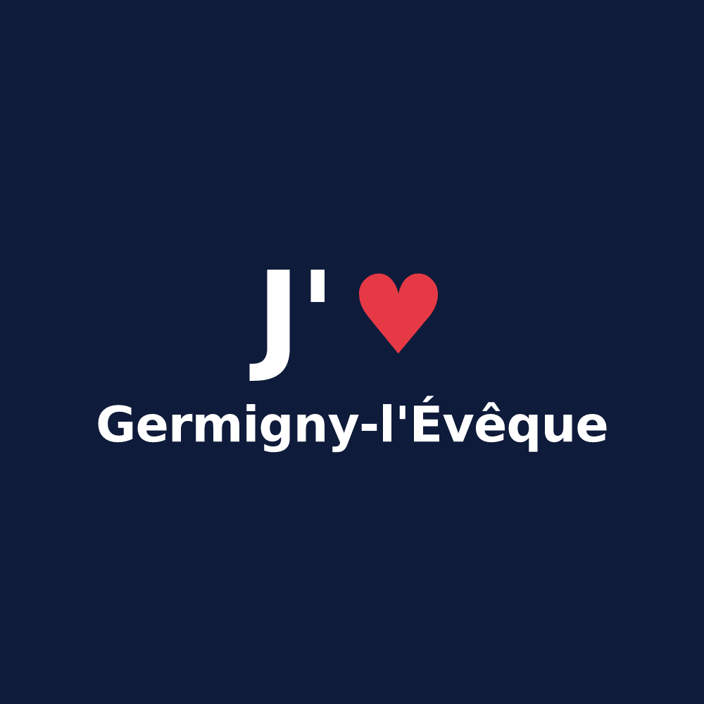T-shirt personnalisé Germigny-l'Évêque — design J'aime Germigny-l'Évêque