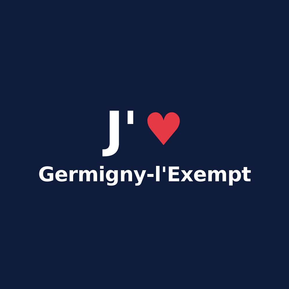 T-shirt personnalisé Germigny-l'Exempt — design J'aime Germigny-l'Exempt