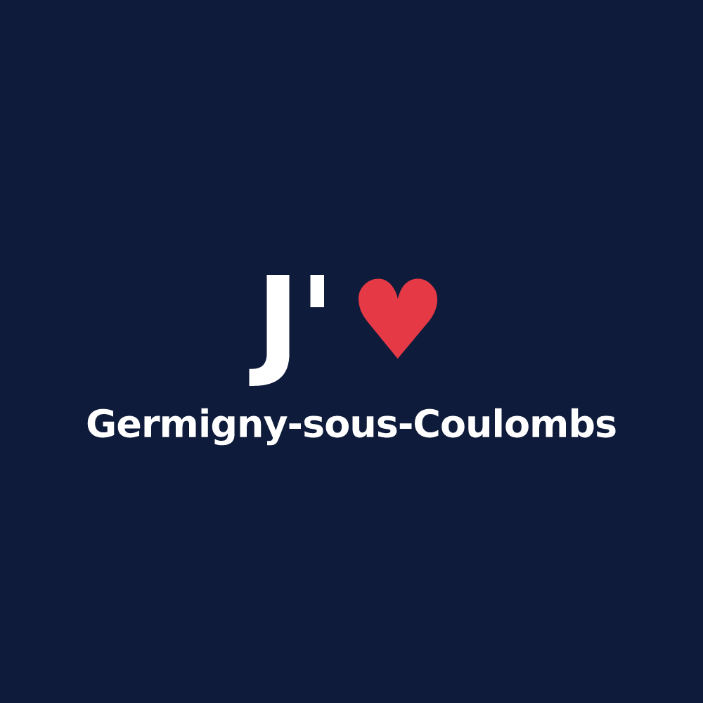 T-shirt personnalisé Germigny-sous-Coulombs — design J'aime Germigny-sous-Coulombs