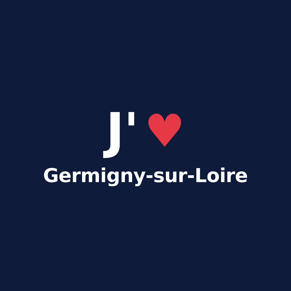 T-shirt personnalisé Germigny-sur-Loire — design J'aime Germigny-sur-Loire