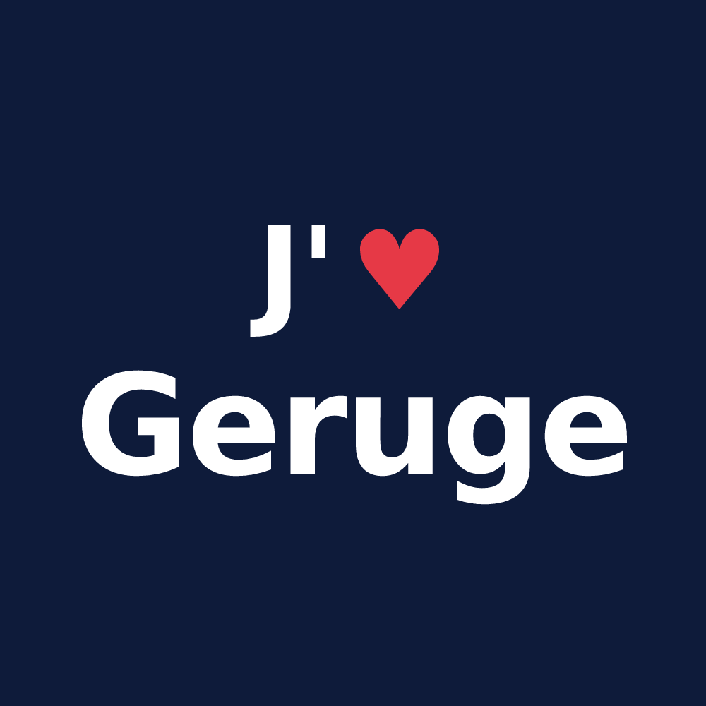 T-shirt personnalisé Geruge — design J'aime Geruge