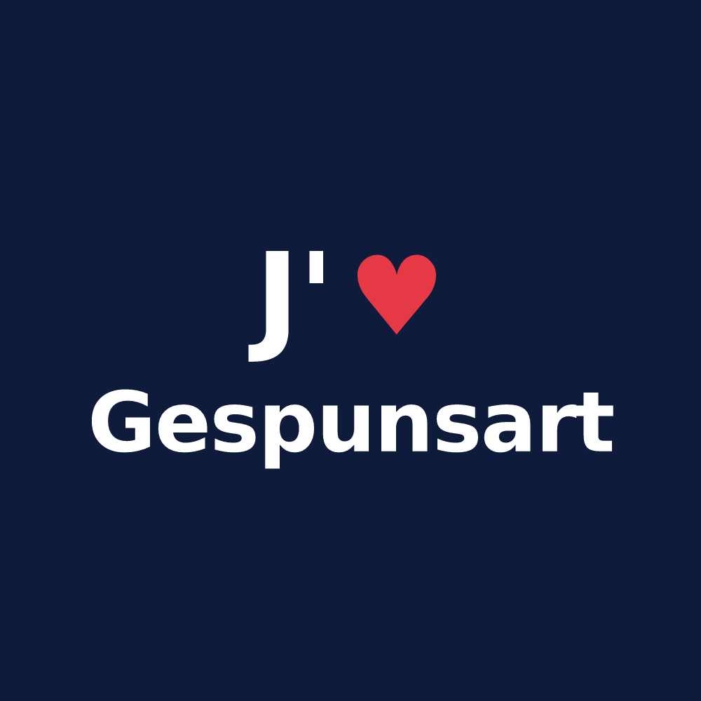 T-shirt personnalisé Gespunsart — design J'aime Gespunsart