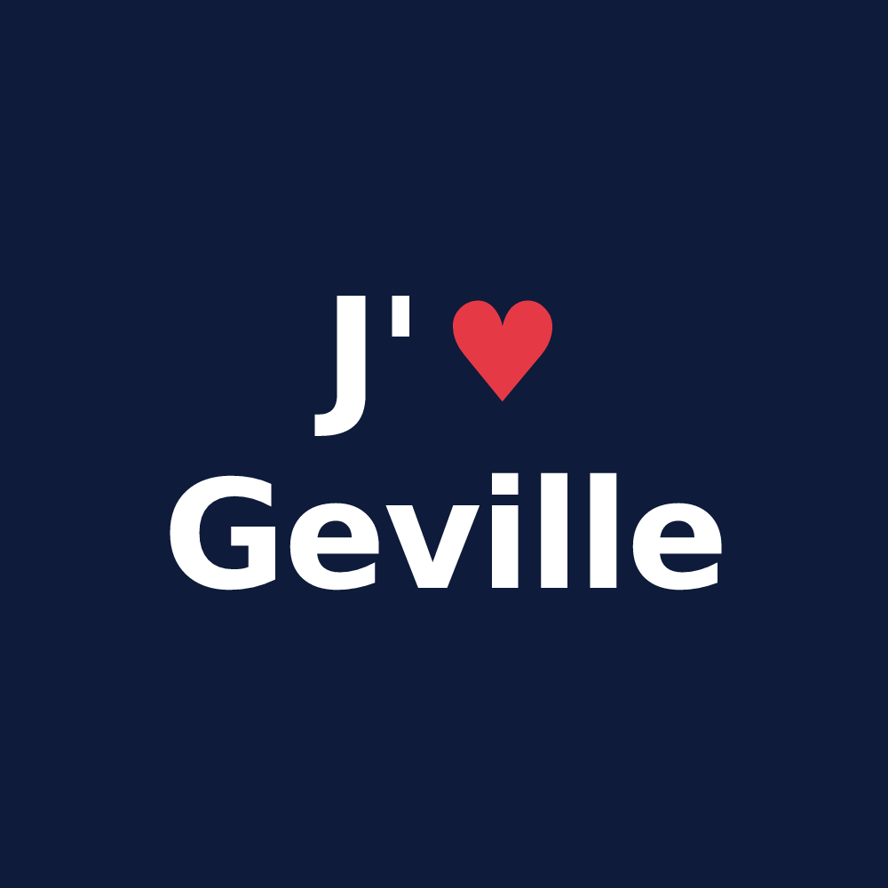 T-shirt personnalisé Geville — design J'aime Geville